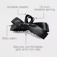 Large Satin Bow Clips
