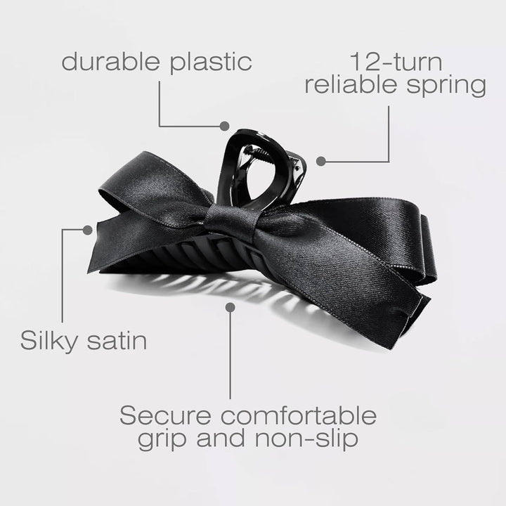 Large Satin Bow Clips