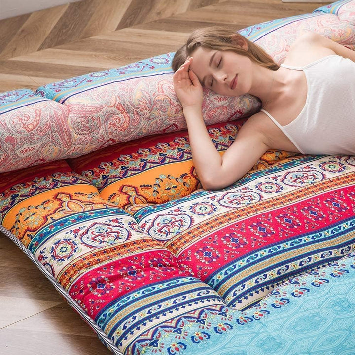 Vouwbare Japanse Futon Vloermatras met Geheugenschuimondersteuning – Arivon