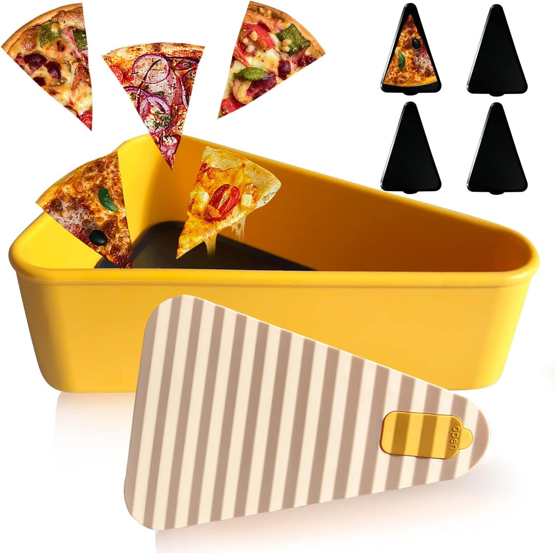 Contenedor reutilizable para guardar pizza con 2 bandejas – SliceSafe