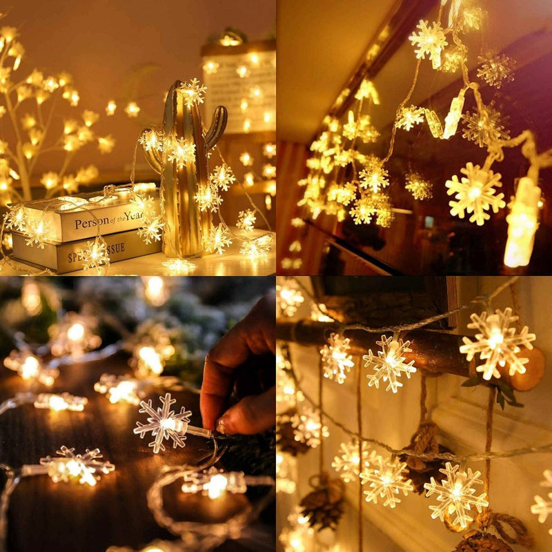 Sneeuwvlok LED Lichtslinger (6 m) - FrostyTwinkle