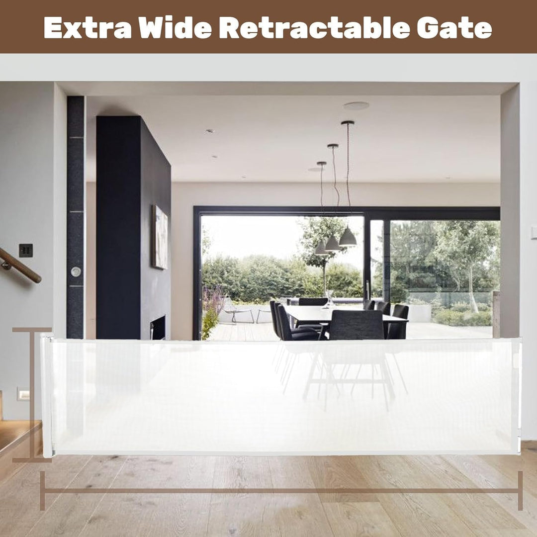 Retractable Mesh Baby Safety Gate with Automatic Closing – Kivora