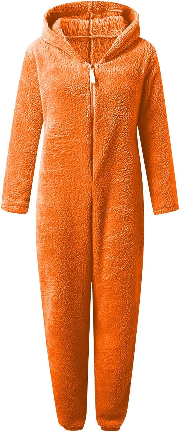 Sherpa Fuzzy Onesie with Hood - CozyCat