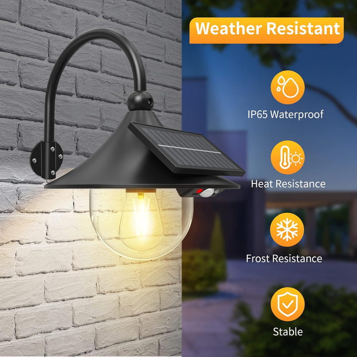 Zonnebeweging Schuurwandlampen met 3 Modi & Gooseneck Ontwerp (2 Pack) – Halden