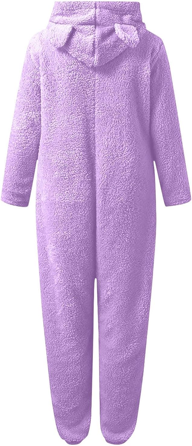 Sherpa Fuzzy Onesie with Hood - CozyCat