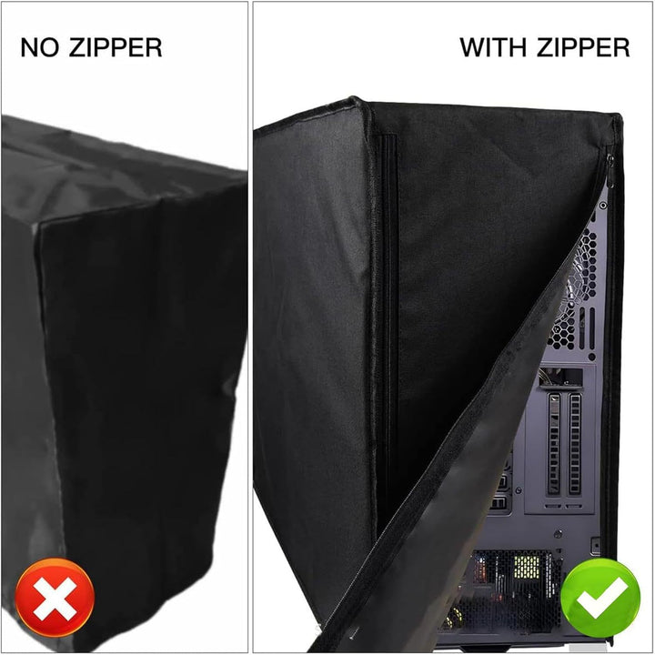 Funda impermeable antipolvo para CPU de computadora con cremalleras – Cylor