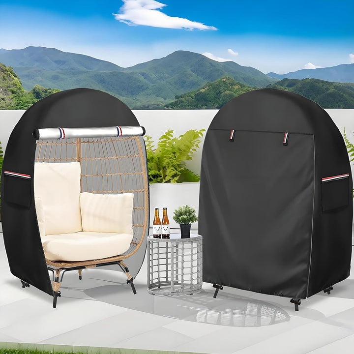 Funda impermeable para silla con forma de huevo con doble cremallera – Solara