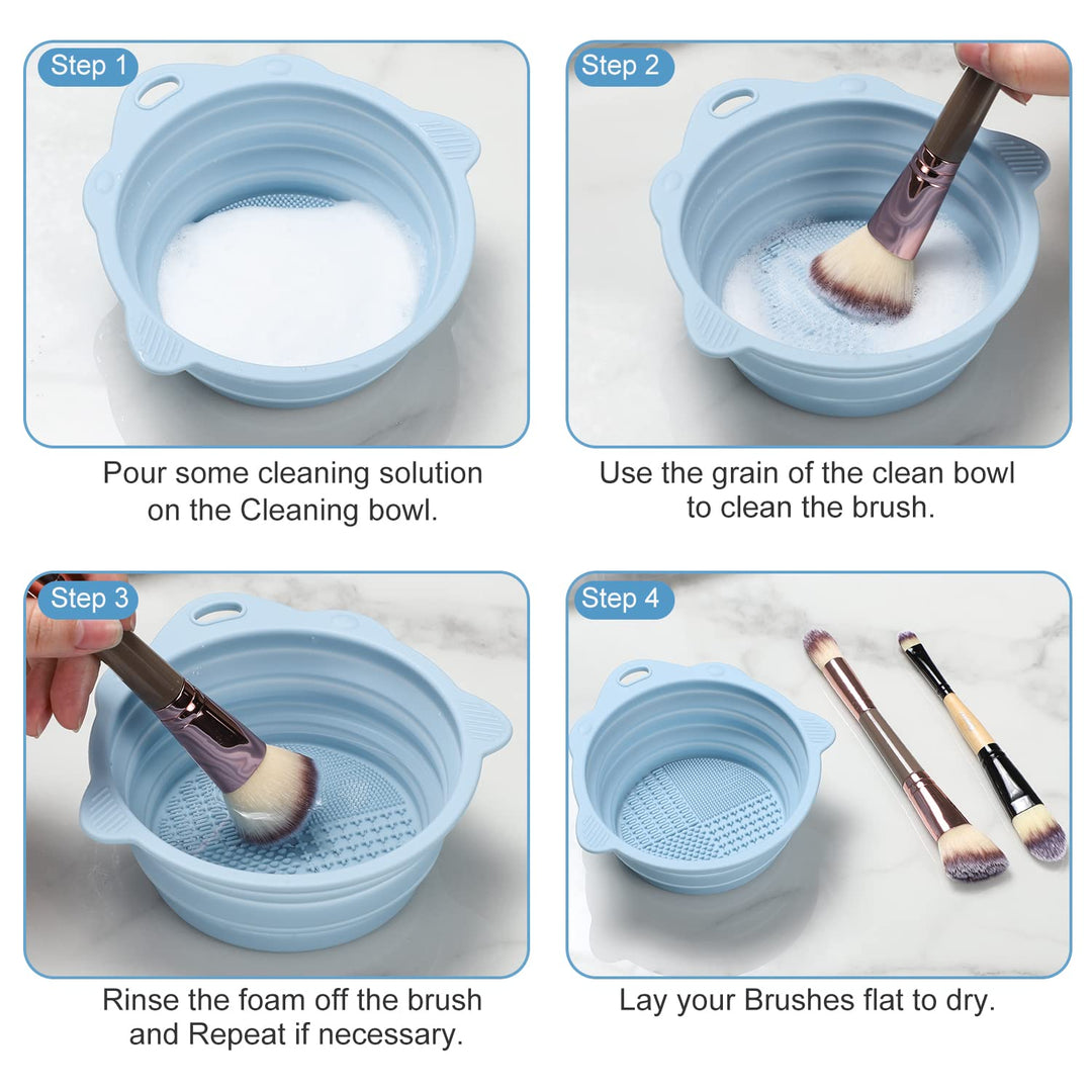 Foldable Silicone Brush Cleaning Bowl