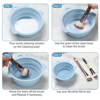 Foldable Silicone Brush Cleaning Bowl