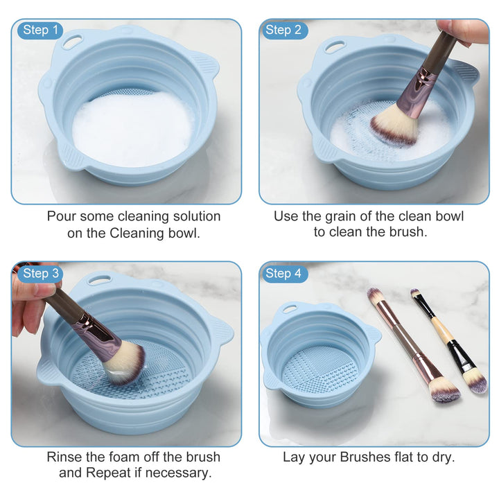 Foldable Silicone Brush Cleaning Bowl