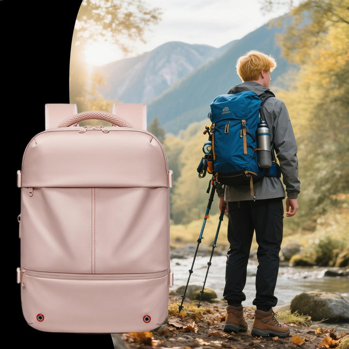 Mochila de viaje expandible e impermeable con compresión al vacío – Arvid