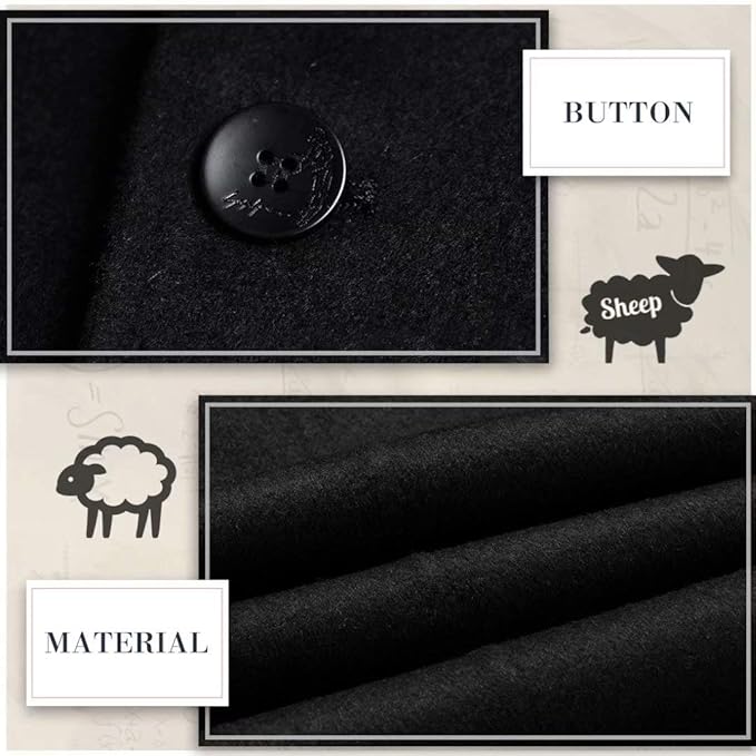 Men’s Wool Blend Trench Coat - Pedro