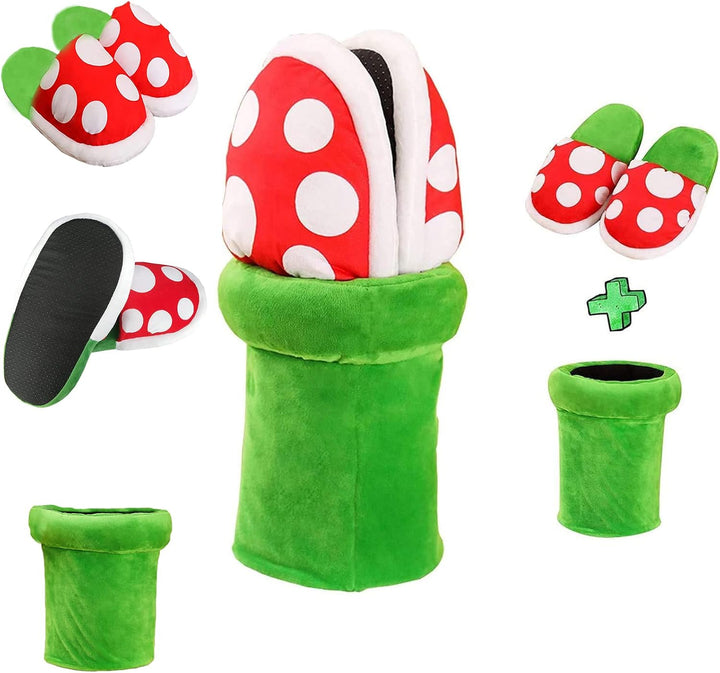 Pluche Winterpantoffels - Flora
