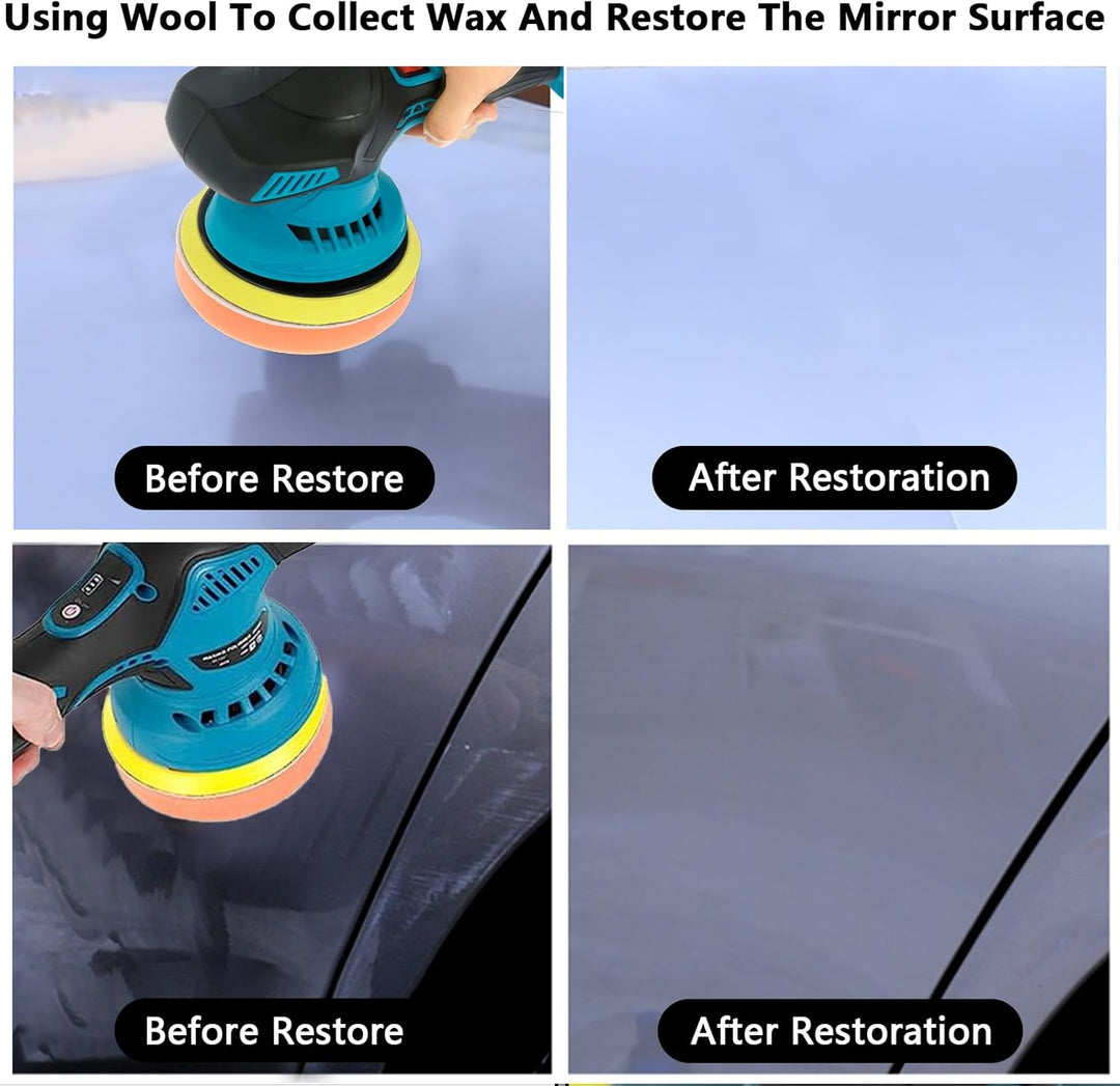 Wireless Car Polisher with Dual Batteries and 8-Speed Control – Torvex