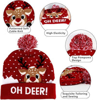 Verlichte Kerst Beanie - GlowDeer