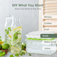 Stackable Silicone Ice Cube Trays with Storage Container