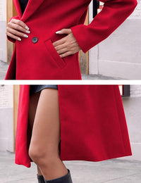 Dames Winter Wollen Jas met Notch Revers - Sofia