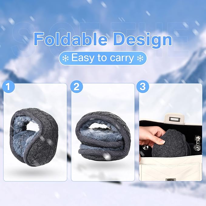 Unisex Foldable Knit Ear Warmers Set of 4 – BundleMuffs