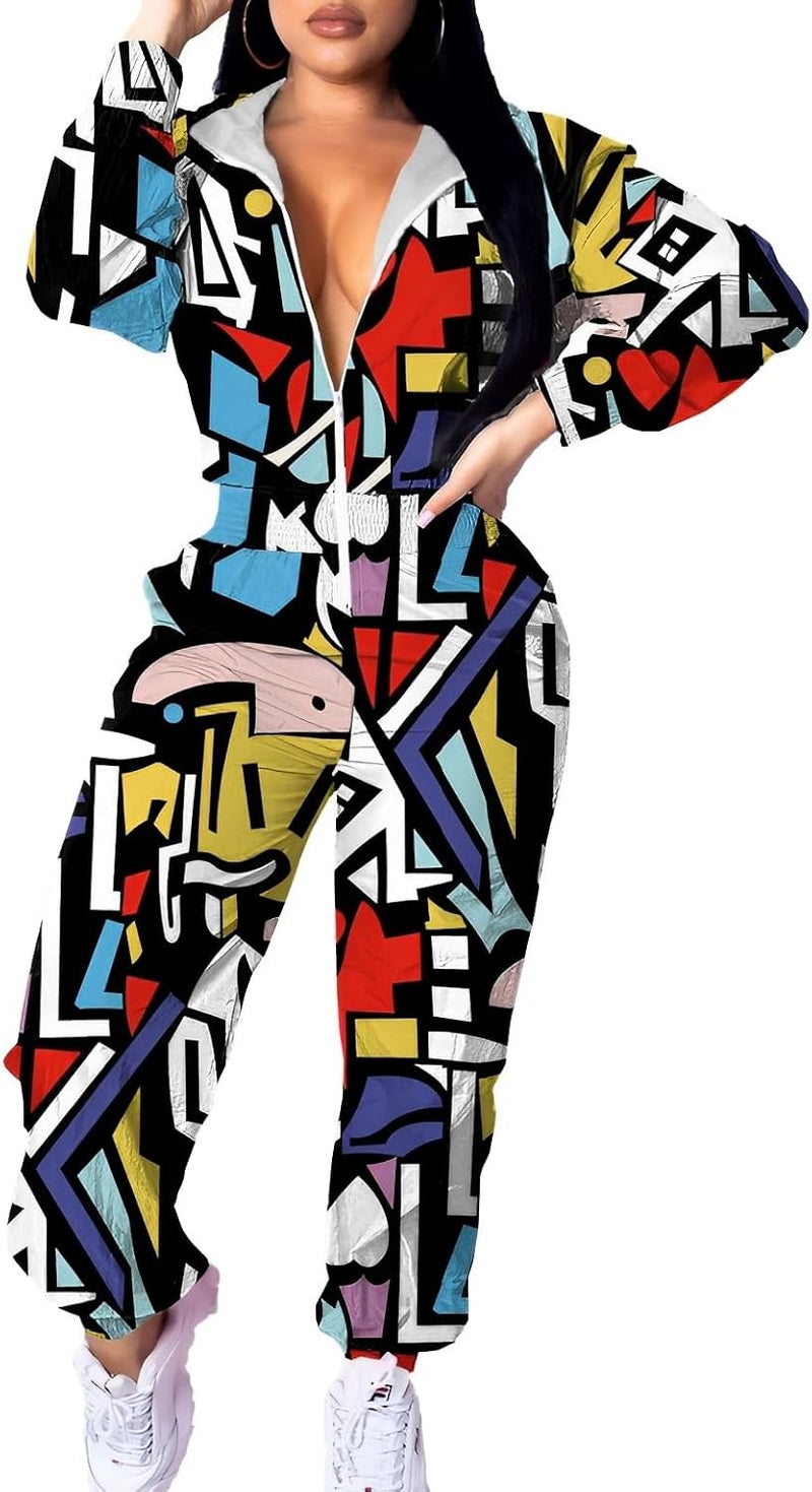 Retro Women's Windbreaker Jumpsuit - Elodie
