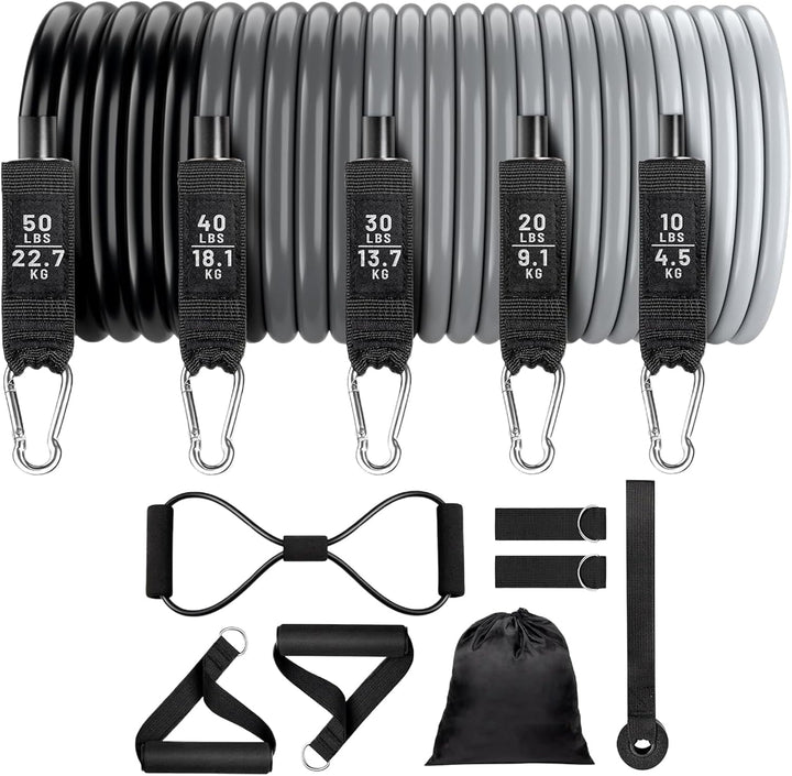 Set colgable de bandas de resistencia para fitness – Veltrix