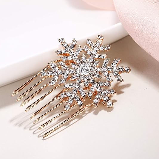 Winter Crystal Snowflake Hairpin - SnowGleam