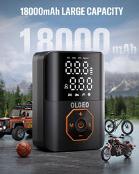 Draagbare Bandenpomp - 18000mAh Luchtcompressor voor Auto's en Motoren