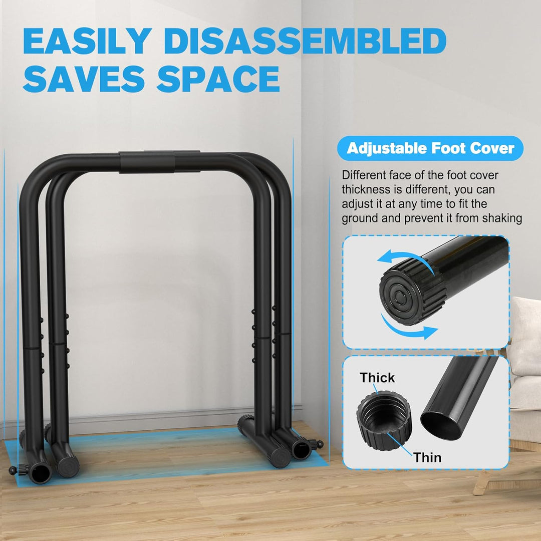 Heavy Dip Station & Push-Up Stand for Home Fitness
