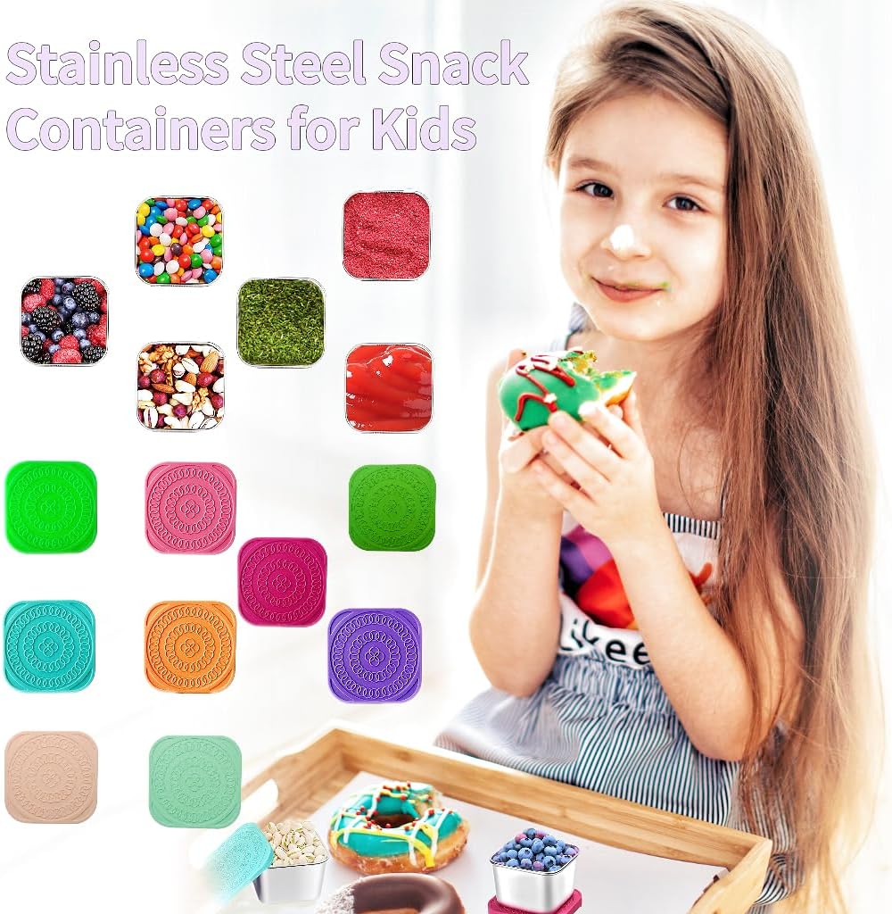 175ml Stainless Steel Snack Containers for Kids - 6-Pack