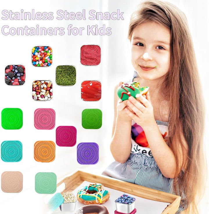 175ml Stainless Steel Snack Containers for Kids - 6-Pack