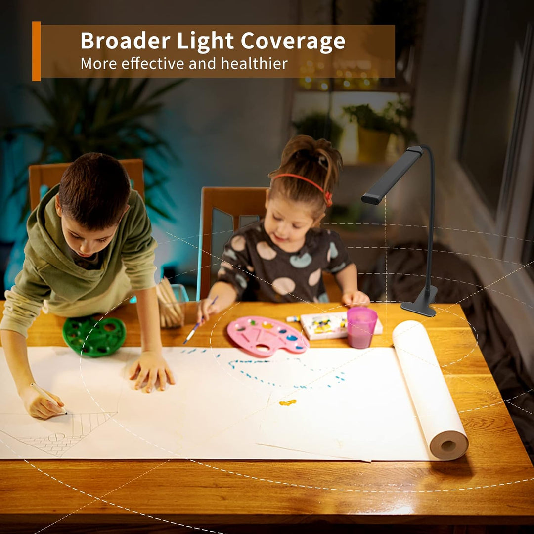 Lámpara de escritorio con pinza de 77 LED con alimentación USB y cuello de cisne flexible – Serava
