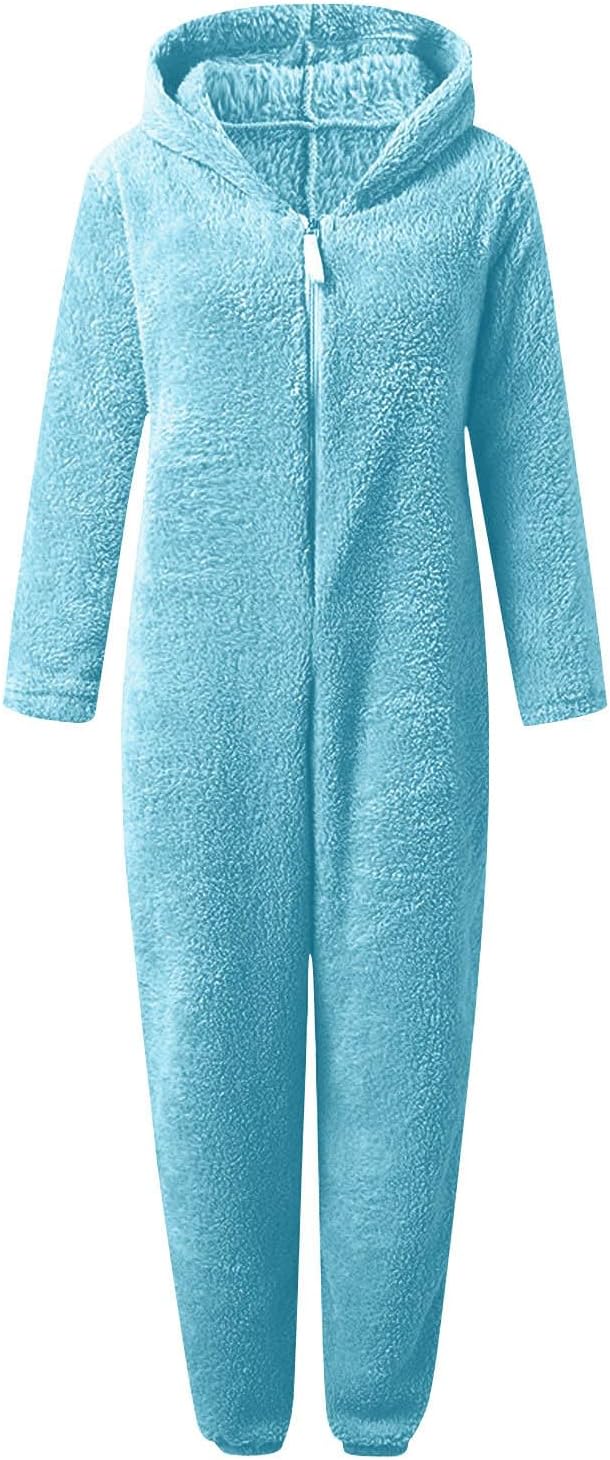 Sherpa Fuzzy Onesie with Hood - CozyCat