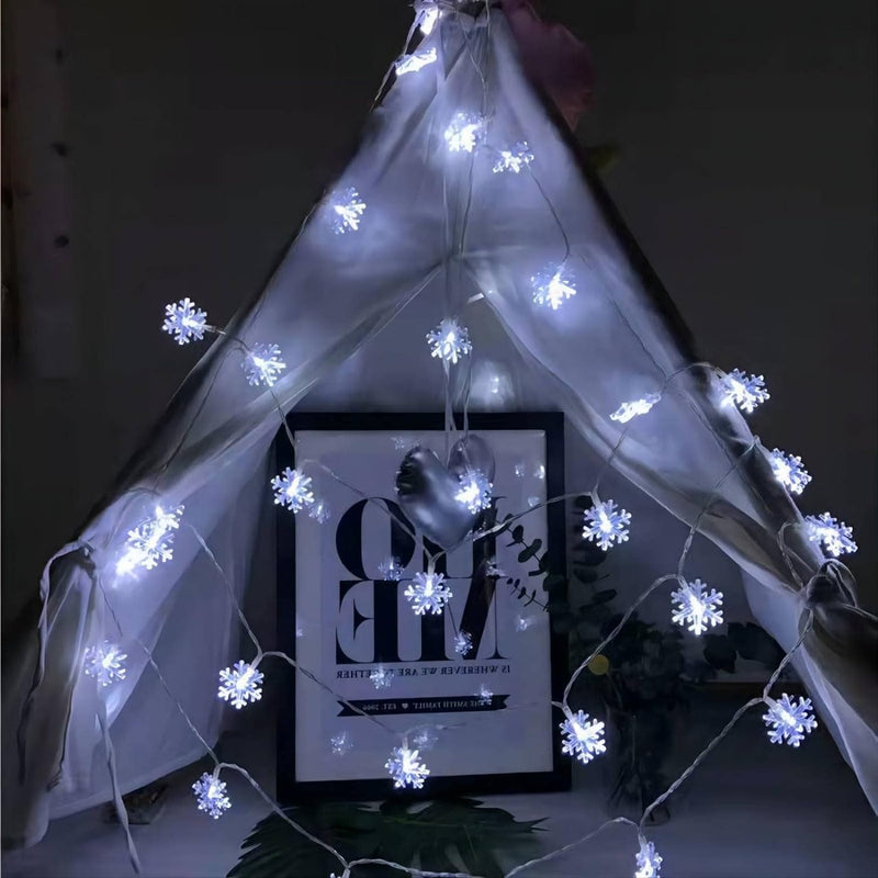 Sneeuwvlok LED Lichtslinger (6 m) - FrostyTwinkle
