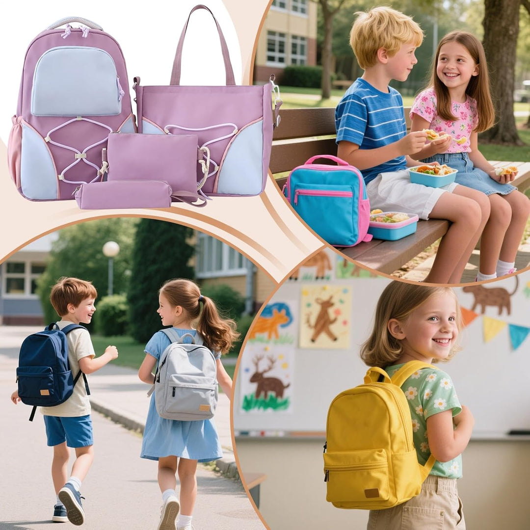 School Bag Set – Large-Capacity Student Backpack with Pen Holder & Bags – Nivora