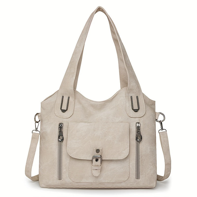 Vintage-Stijl Vegan Leren Schoudertas - Marivelle