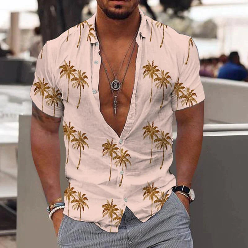 Linen Men's Short-Sleeve Shirt – Matteo