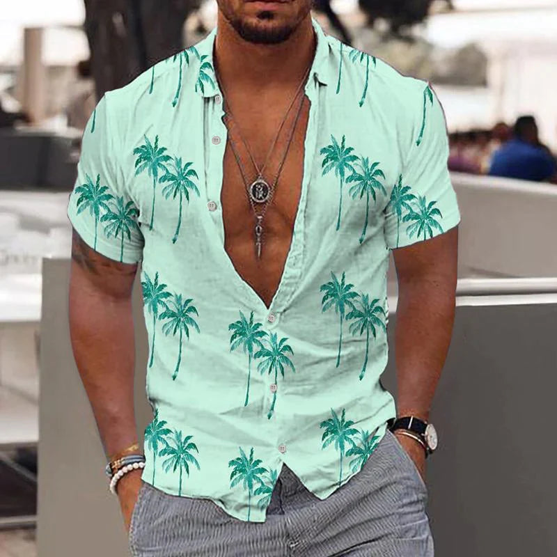 Linen Men's Short-Sleeve Shirt – Matteo