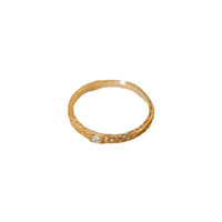 Gold-Plated Sterling Silver Ring with Zirconia - Aurora