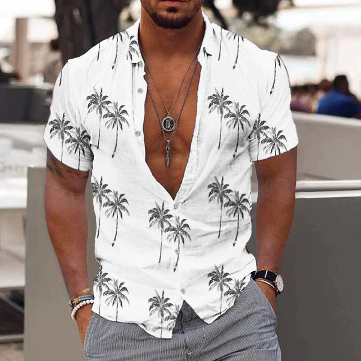 Linen Men's Short-Sleeve Shirt – Matteo