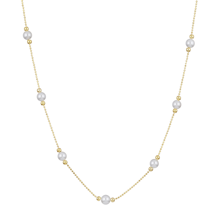 Timeless Gold Pearl Necklace - Serena