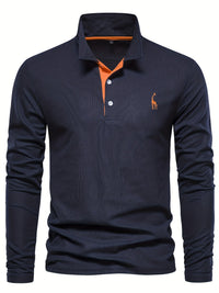 Comfortabele Heren Polo met Lange Mouwen