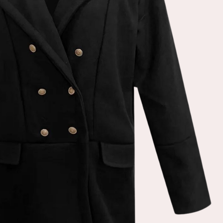 Stylish Warm Black Winter Coat for Men - Vincenzo