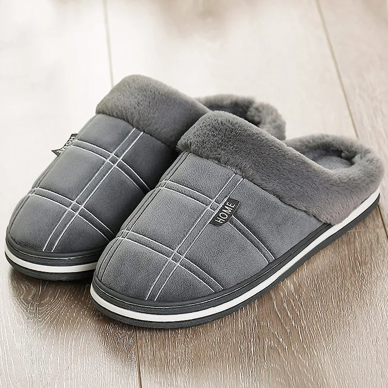 Sammy Jackson™ Check Instappers | Fluweelzachte geruite pantoffels
