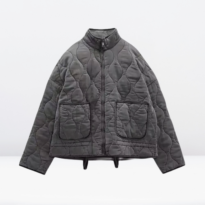 Padded Women's Jacket with Drawstring and Zipper – Lorena