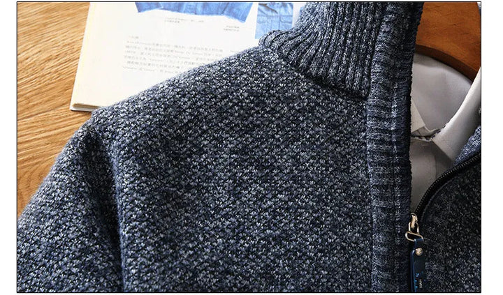 Sweter Sammy Jackson™ Bart | Wełniany sweter z półzamkiem