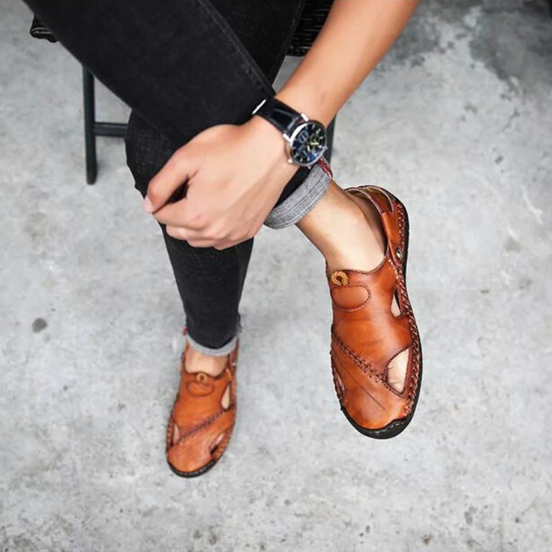 Orthopedic Leather Men's Sandals – Marco