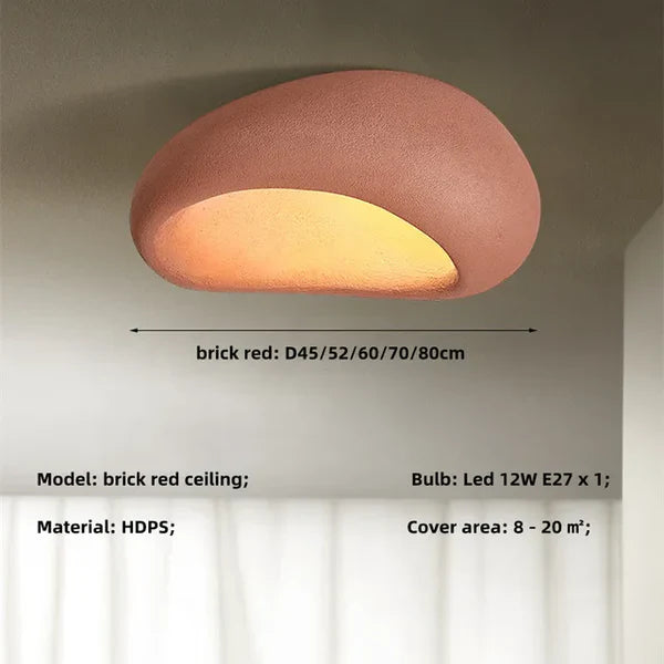 Natural Wabi Sabi Ceiling Lamp - SereneAura