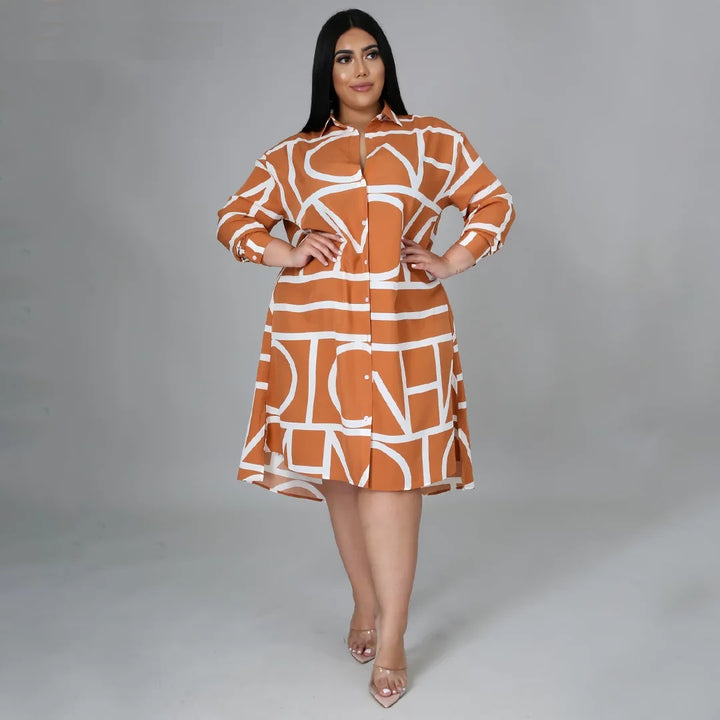 Sammy Jackson™ Georgia Plus-Size Jurk | Casual & Uniek