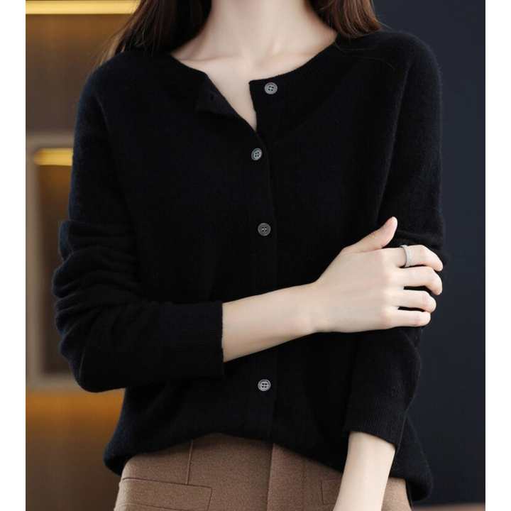 Women's Crew Neck Cardigan – Amalia