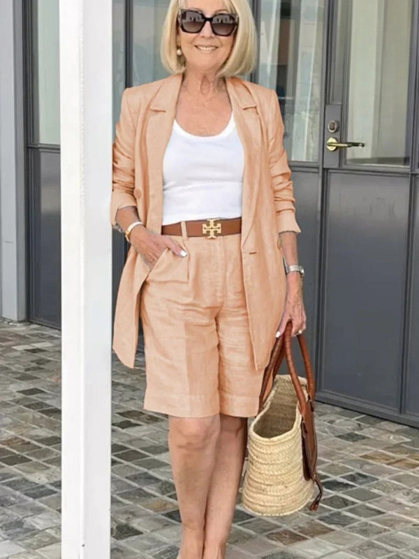Trendy Women's Linen Summer Set – Camille