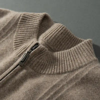 Ciepły casualowy sweter męski z półzamkiem - Logan